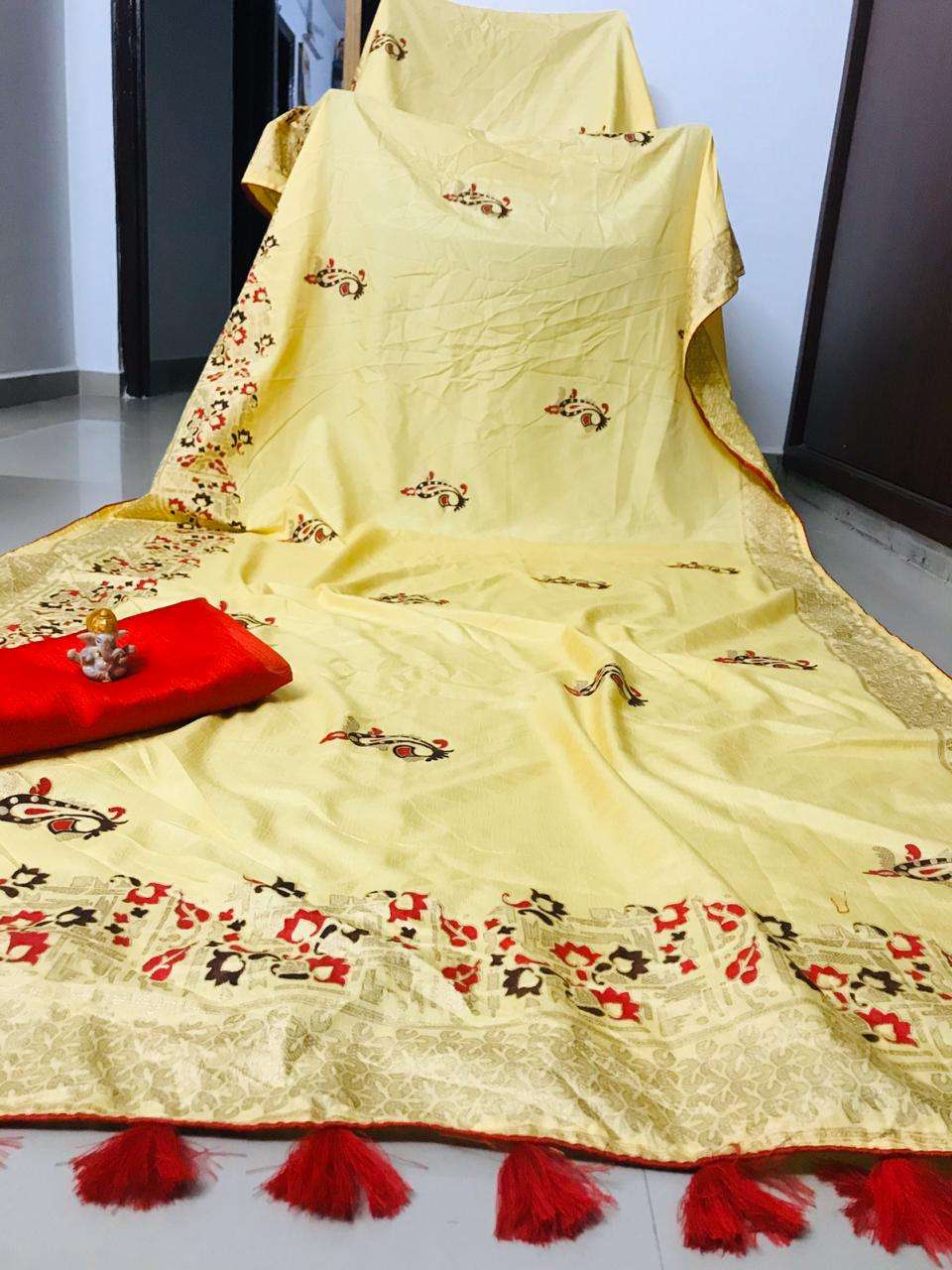 DOLA SILK SAREE  BY FASHID WHOLESALE 01 TO 12 SERIES INDIAN TRADITIONAL WEAR COLLECTION BEAUTIFUL STYLISH FANCY COLORFUL PARTY WEAR & OCCASIONAL WEAR HEAVY DOLA SILK SAREES AT WHOLESALE PRICE