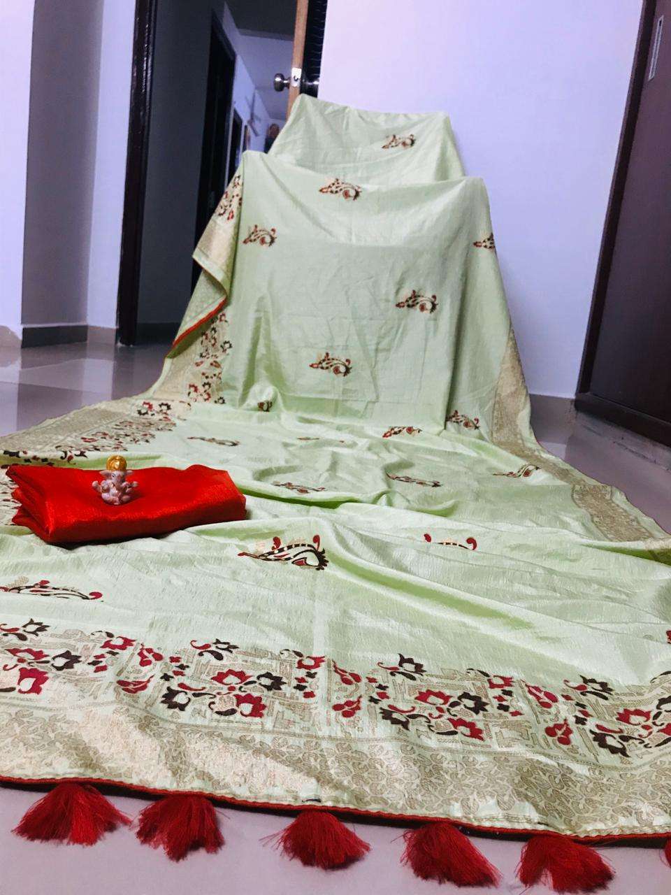 DOLA SILK SAREE  BY FASHID WHOLESALE 01 TO 12 SERIES INDIAN TRADITIONAL WEAR COLLECTION BEAUTIFUL STYLISH FANCY COLORFUL PARTY WEAR & OCCASIONAL WEAR HEAVY DOLA SILK SAREES AT WHOLESALE PRICE