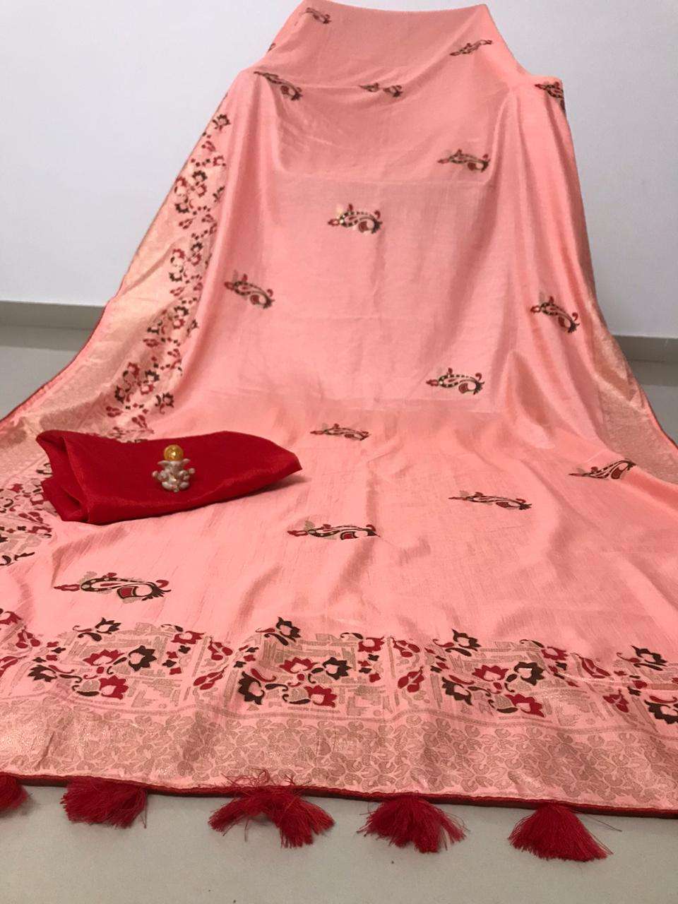 DOLA SILK SAREE  BY FASHID WHOLESALE 01 TO 12 SERIES INDIAN TRADITIONAL WEAR COLLECTION BEAUTIFUL STYLISH FANCY COLORFUL PARTY WEAR & OCCASIONAL WEAR HEAVY DOLA SILK SAREES AT WHOLESALE PRICE