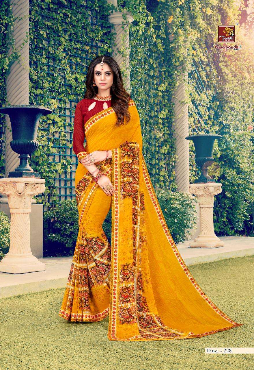 ILAKSHI BY PRIYA PARIDHI 227 TO 236 SERIES INDIAN TRADITIONAL WEAR COLLECTION BEAUTIFUL STYLISH FANCY COLORFUL PARTY WEAR & OCCASIONAL WEAR WEIGHTLESS PRINTED SAREES AT WHOLESALE PRICE