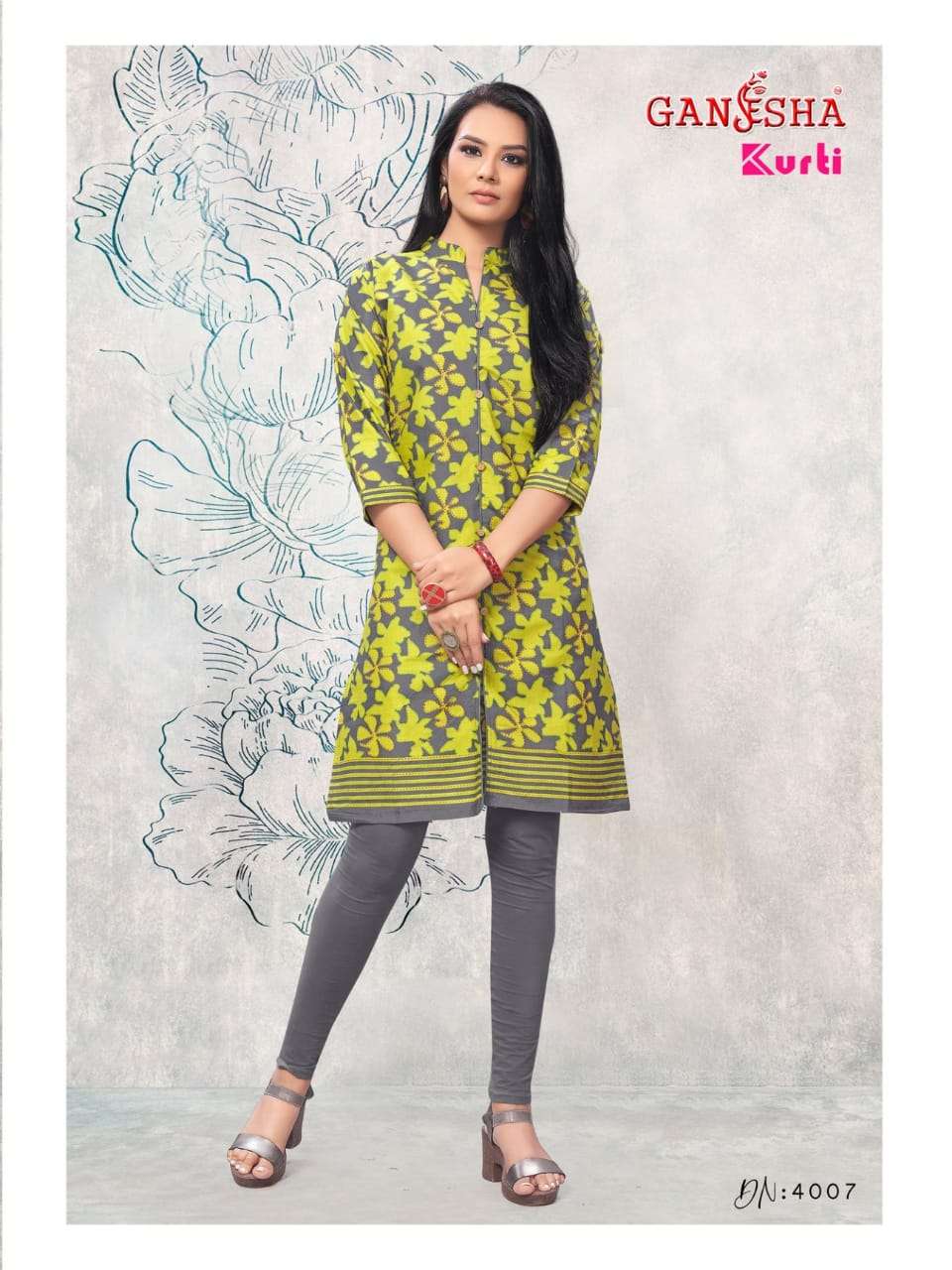GANESHA KURTI VOL-4 BY GANESHA 4005 TO 4016 SERIES BEAUTIFUL STYLISH COLORFUL FANCY PARTY WEAR & ETHNIC WEAR & READY TO WEAR FANCY PRINTED KURTIS AT WHOLESALE PRICE