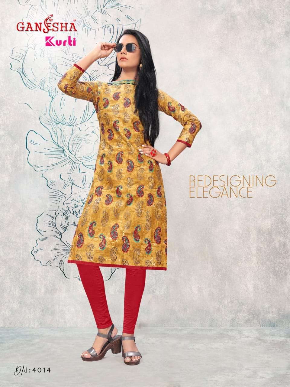 GANESHA KURTI VOL-4 BY GANESHA 4005 TO 4016 SERIES BEAUTIFUL STYLISH COLORFUL FANCY PARTY WEAR & ETHNIC WEAR & READY TO WEAR FANCY PRINTED KURTIS AT WHOLESALE PRICE