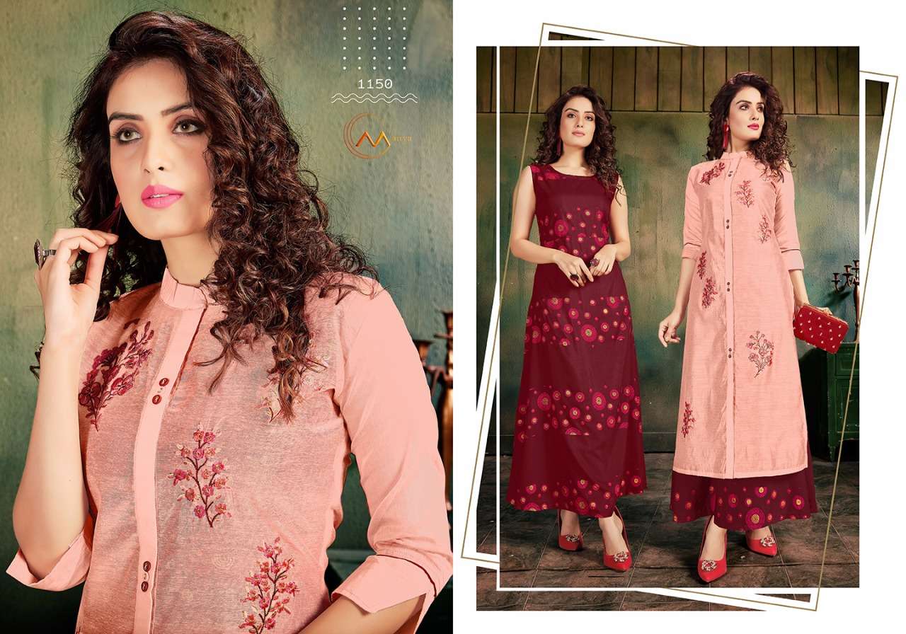 VENICE BY MANYA 1150 TO 1155 SERIES BEAUTIFUL COLORFUL STYLISH FANCY CASUAL WEAR & ETHNIC WEAR & READY TO WEAR MUSLINE WITH HEAVY SCREEN PRINTING GOWN AT WHOLESALE PRICE