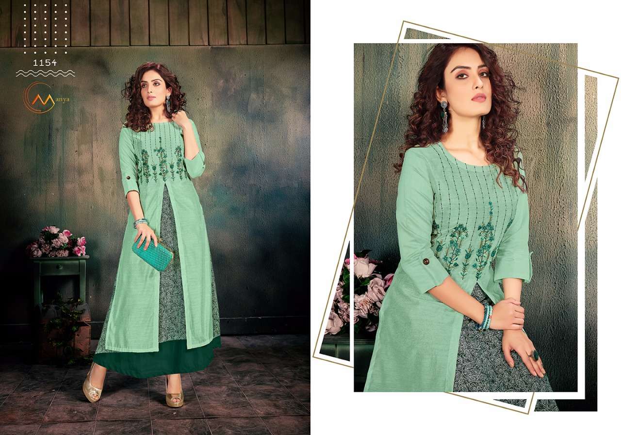 VENICE BY MANYA 1150 TO 1155 SERIES BEAUTIFUL COLORFUL STYLISH FANCY CASUAL WEAR & ETHNIC WEAR & READY TO WEAR MUSLINE WITH HEAVY SCREEN PRINTING GOWN AT WHOLESALE PRICE