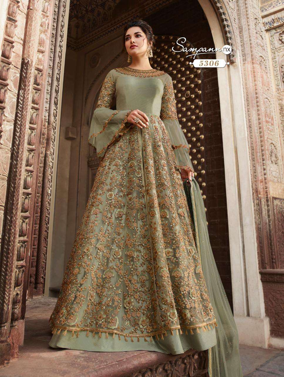 Saga 5306 Colours By Sampann Nx 5306 To 5306-b Series Anarkali Designer Beautiful Suits Colorful Stylish Fancy Casual Wear & Ethnic Wear Net/tafeta Dresses At Wholesale Price