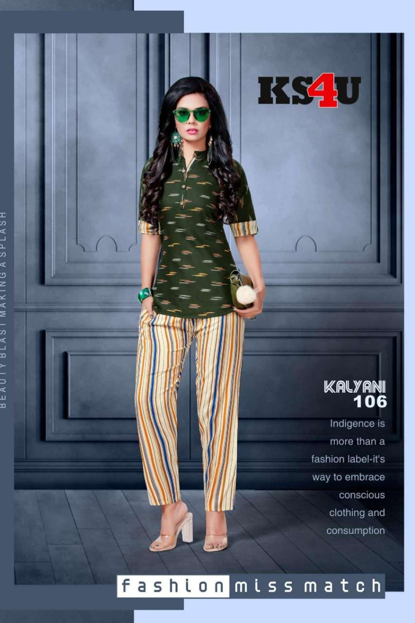 KALYANI BY KS4U 101 TO 106 SERIES BEAUTIFUL COLORFUL STYLISH FANCY CASUAL WEAR & READY TO WEAR TOP COTTON FLEX PRINT  TOPS AT WHOLESALE PRICE