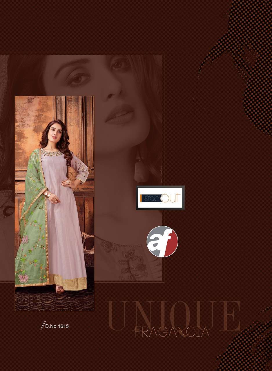 HASEEN PAL VOL-5 BY STOCK OUT 1612 TO 1615 SERIES BEAUTIFUL COLORFUL STYLISH FANCY CASUAL WEAR & ETHNIC WEAR & READY TO WEAR MODEL CHANDERI GOWN AT WHOLESALE PRICE
