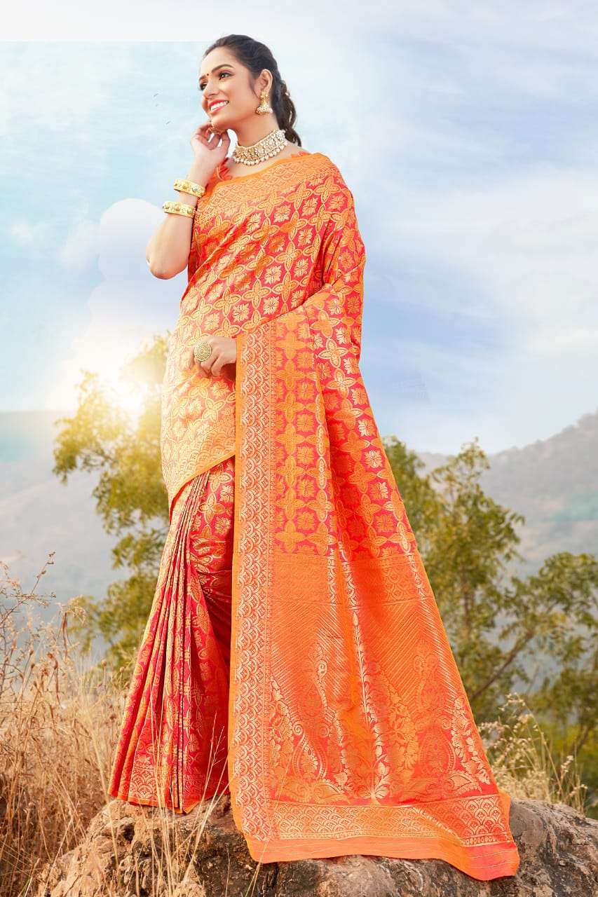 ANUSHKA SILK BY  RAJYOG 01 TO 06 SERIES INDIAN TRADITIONAL WEAR COLLECTION BEAUTIFUL STYLISH FANCY COLORFUL PARTY WEAR & OCCASIONAL WEAR SOFT SILK WEAVING SAREES AT WHOLESALE PRICE