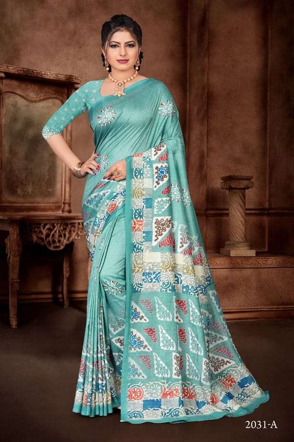 ER VOL-9 BY FASHID WHOLESALE 2031-A TO 2036-B SERIES INDIAN TRADITIONAL WEAR COLLECTION BEAUTIFUL STYLISH FANCY COLORFUL PARTY WEAR & OCCASIONAL WEAR KESAR SILK SAREES AT WHOLESALE PRICE