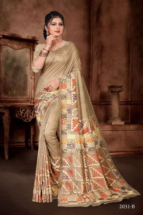 ER VOL-9 BY FASHID WHOLESALE 2031-A TO 2036-B SERIES INDIAN TRADITIONAL WEAR COLLECTION BEAUTIFUL STYLISH FANCY COLORFUL PARTY WEAR & OCCASIONAL WEAR KESAR SILK SAREES AT WHOLESALE PRICE