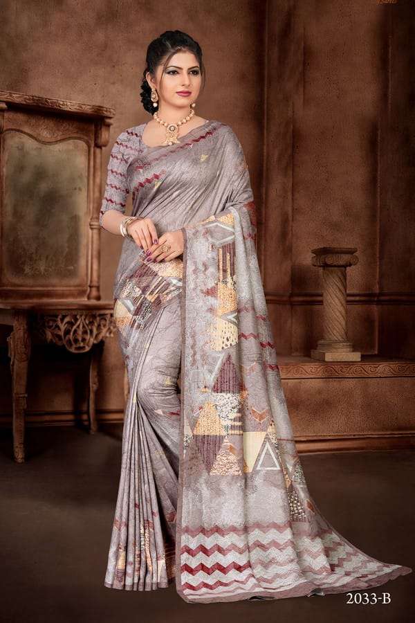ER VOL-9 BY FASHID WHOLESALE 2031-A TO 2036-B SERIES INDIAN TRADITIONAL WEAR COLLECTION BEAUTIFUL STYLISH FANCY COLORFUL PARTY WEAR & OCCASIONAL WEAR KESAR SILK SAREES AT WHOLESALE PRICE
