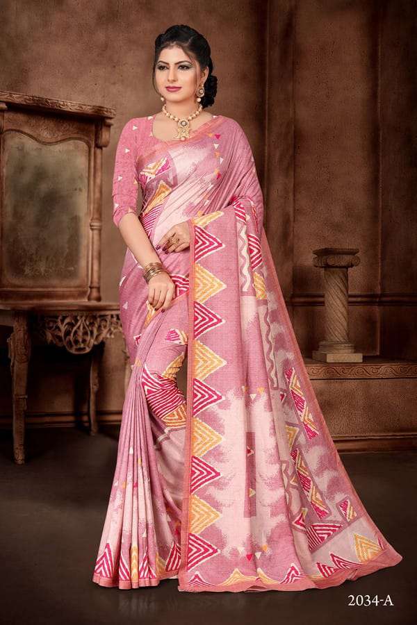 ER VOL-9 BY FASHID WHOLESALE 2031-A TO 2036-B SERIES INDIAN TRADITIONAL WEAR COLLECTION BEAUTIFUL STYLISH FANCY COLORFUL PARTY WEAR & OCCASIONAL WEAR KESAR SILK SAREES AT WHOLESALE PRICE