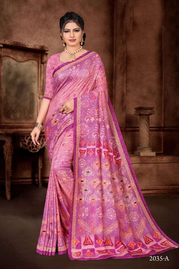 ER VOL-9 BY FASHID WHOLESALE 2031-A TO 2036-B SERIES INDIAN TRADITIONAL WEAR COLLECTION BEAUTIFUL STYLISH FANCY COLORFUL PARTY WEAR & OCCASIONAL WEAR KESAR SILK SAREES AT WHOLESALE PRICE