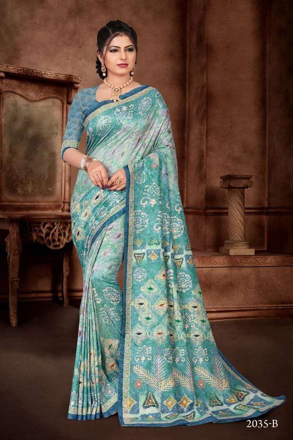 ER VOL-9 BY FASHID WHOLESALE 2031-A TO 2036-B SERIES INDIAN TRADITIONAL WEAR COLLECTION BEAUTIFUL STYLISH FANCY COLORFUL PARTY WEAR & OCCASIONAL WEAR KESAR SILK SAREES AT WHOLESALE PRICE