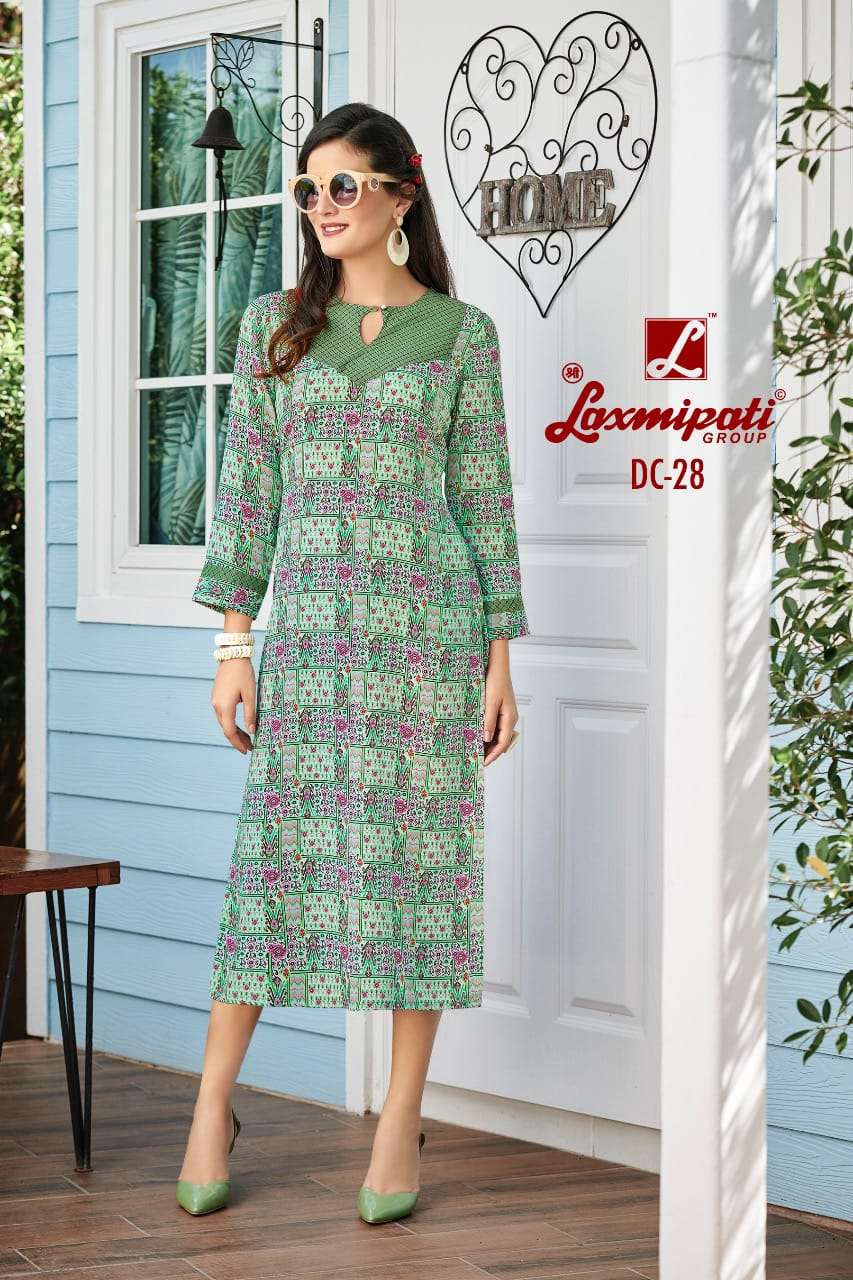 JUHI BY LAXMIPATI 11 TO 30 SERIES BEAUTIFUL COLORFUL STYLISH FANCY CASUAL WEAR & ETHNIC WEAR & READY TO WEAR GEORGETTE CREPE PRINTED KURTIS AT WHOLESALE PRICE