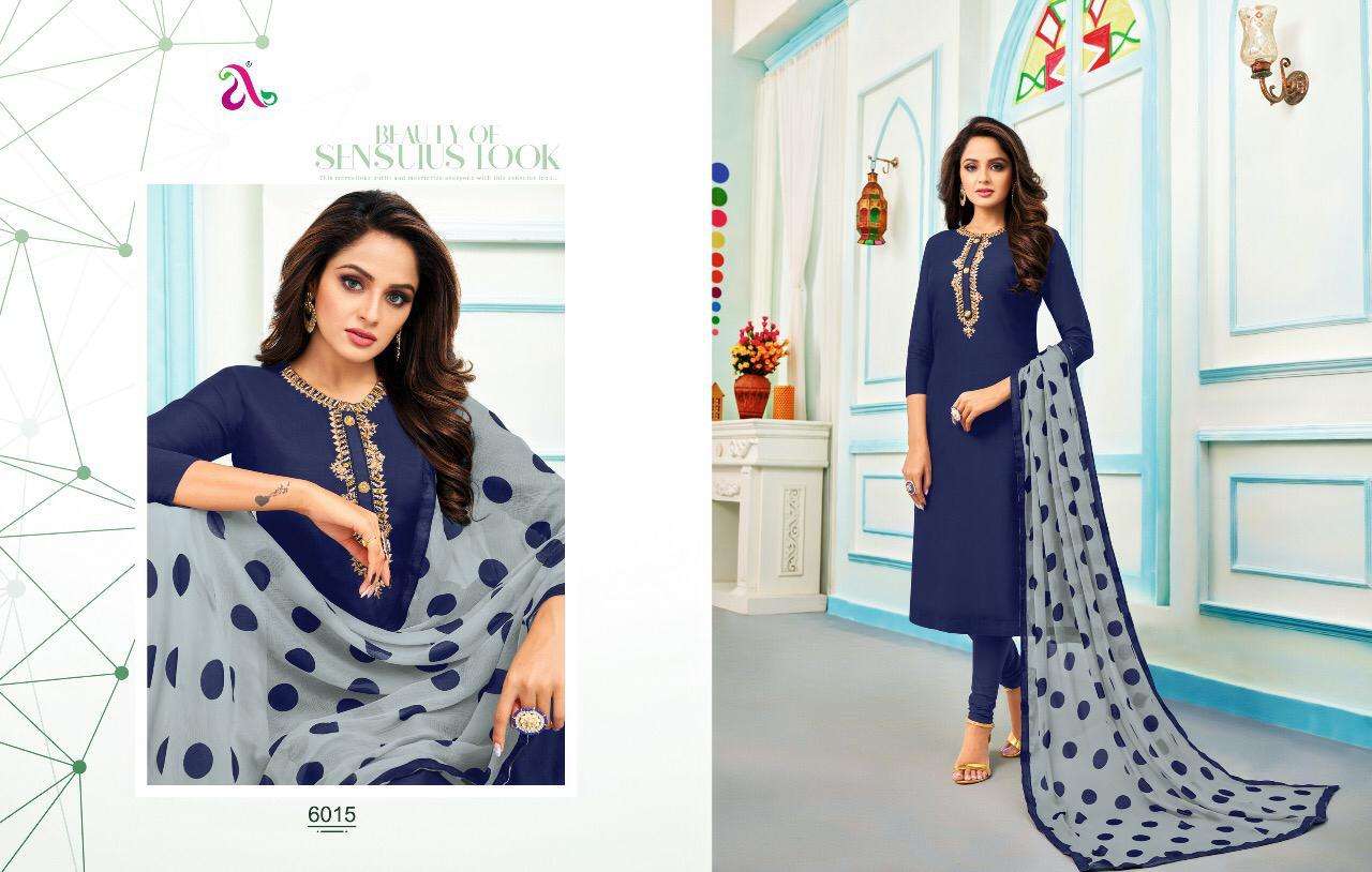 DAIRY MILK VOL-30 BY ANGROOP PLUS 6003 TO 6018 SERIES DESIGNER SUITS BEAUTIFUL FANCY STYLISH COLORFUL PARTY WEAR & OCCASIONAL WEAR CHANDERI COTTON / MUSLIN SILK DRESSES AT WHOLESALE PRICE