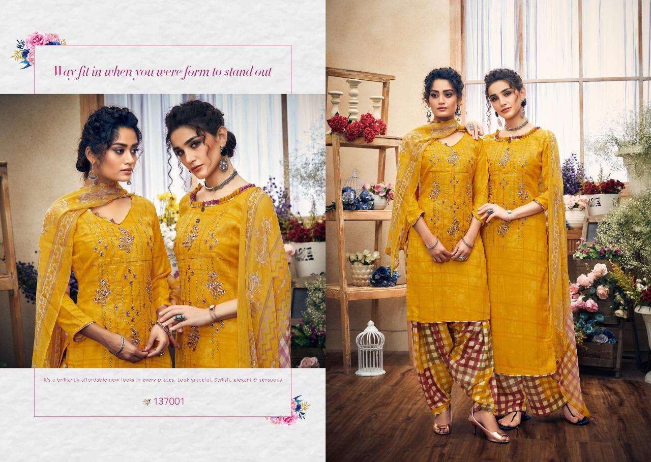 HUSSAN E PATIYALA BY KAY VEE 137001 TO 137008 SERIES DESIGNER PATIYALA SUITS BEAUTIFUL FANCY COLORFUL STYLISH PARTY WEAR & ETHNIC WEAR PURE PASHMINA JACQUARD SELF PRINTED WITH EMBROIDERY DRESSES AT WHOLESALE PRICE