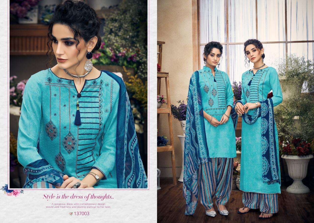 HUSSAN E PATIYALA BY KAY VEE 137001 TO 137008 SERIES DESIGNER PATIYALA SUITS BEAUTIFUL FANCY COLORFUL STYLISH PARTY WEAR & ETHNIC WEAR PURE PASHMINA JACQUARD SELF PRINTED WITH EMBROIDERY DRESSES AT WHOLESALE PRICE