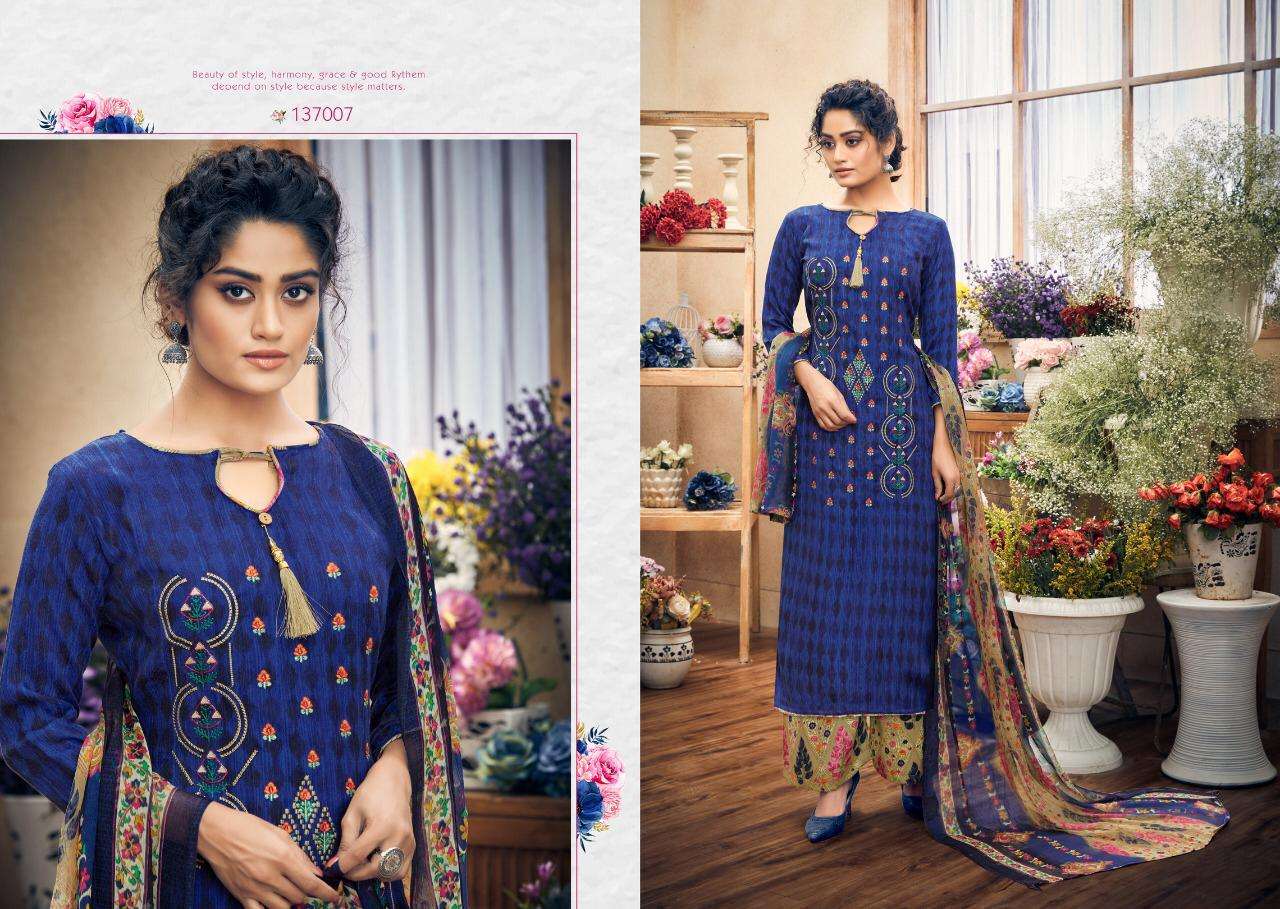 HUSSAN E PATIYALA BY KAY VEE 137001 TO 137008 SERIES DESIGNER PATIYALA SUITS BEAUTIFUL FANCY COLORFUL STYLISH PARTY WEAR & ETHNIC WEAR PURE PASHMINA JACQUARD SELF PRINTED WITH EMBROIDERY DRESSES AT WHOLESALE PRICE