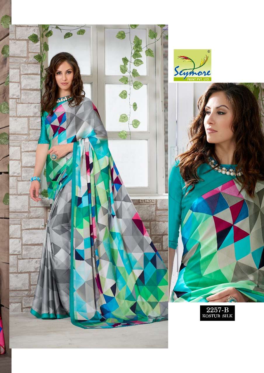 ALL TIME HIT BY SEYMORE PRINTS INDIAN TRADITIONAL WEAR COLLECTION BEAUTIFUL STYLISH FANCY COLORFUL PARTY WEAR & OCCASIONAL WEAR CREPE SAREES AT WHOLESALE PRICE