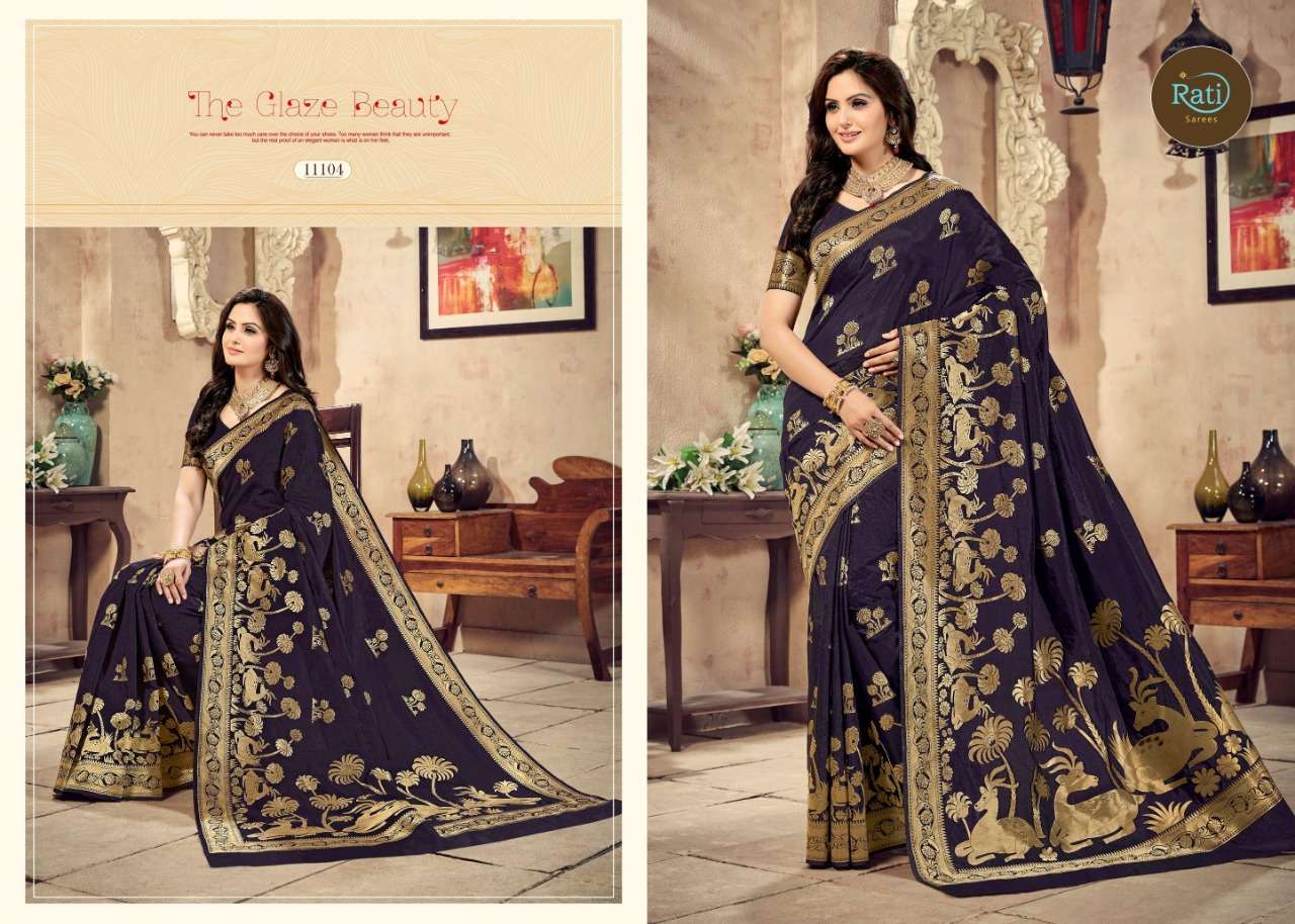 SILK POSHAQ BY RATI INDIAN TRADITIONAL WEAR COLLECTION BEAUTIFUL STYLISH FANCY COLORFUL PARTY WEAR & OCCASIONAL WEAR BANARAS SILK SAREES AT WHOLESALE PRICE