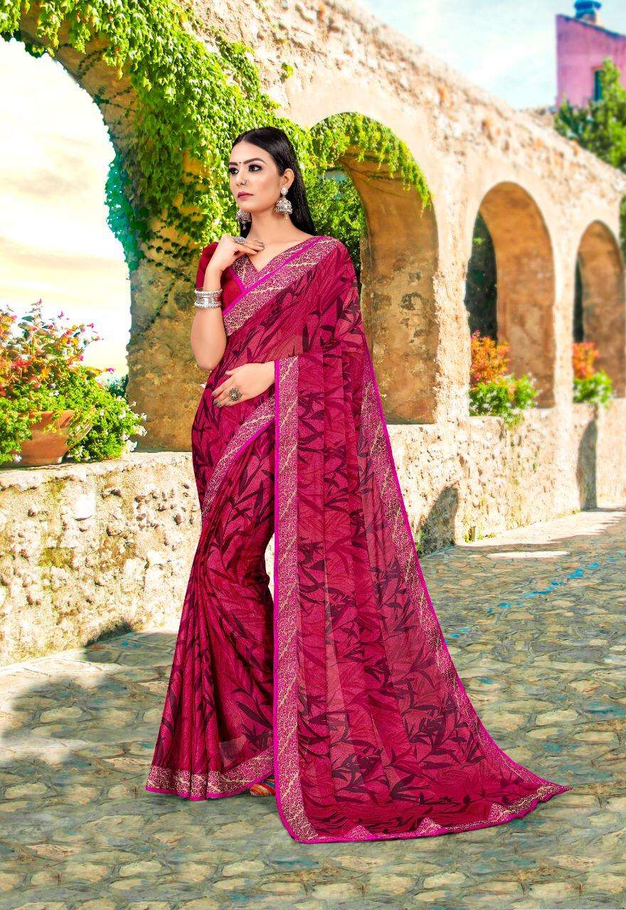 KUM KUM BY PRIYA PARIDHI 4518 TO 4527 SERIES INDIAN TRADITIONAL WEAR COLLECTION BEAUTIFUL STYLISH FANCY COLORFUL PARTY WEAR & OCCASIONAL WEAR MOSS PRINTED SAREES AT WHOLESALE PRICE