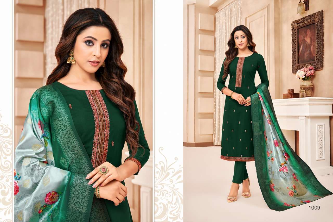 SHEHNAZ BY SAMAIRA FASHION 1008 TO 1015 SERIES DESIGNER SUITS COLLECTION BEAUTIFUL STYLISH FANCY COLORFUL PARTY WEAR & OCCASIONAL WEAR MUSLIN SILK WITH EMBROIDERY DRESSES AT WHOLESALE PRICE