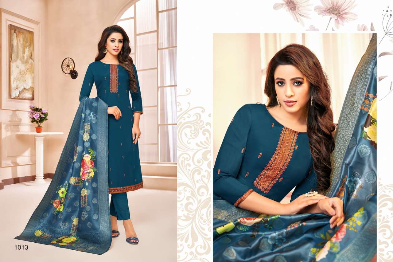 SHEHNAZ BY SAMAIRA FASHION 1008 TO 1015 SERIES DESIGNER SUITS COLLECTION BEAUTIFUL STYLISH FANCY COLORFUL PARTY WEAR & OCCASIONAL WEAR MUSLIN SILK WITH EMBROIDERY DRESSES AT WHOLESALE PRICE