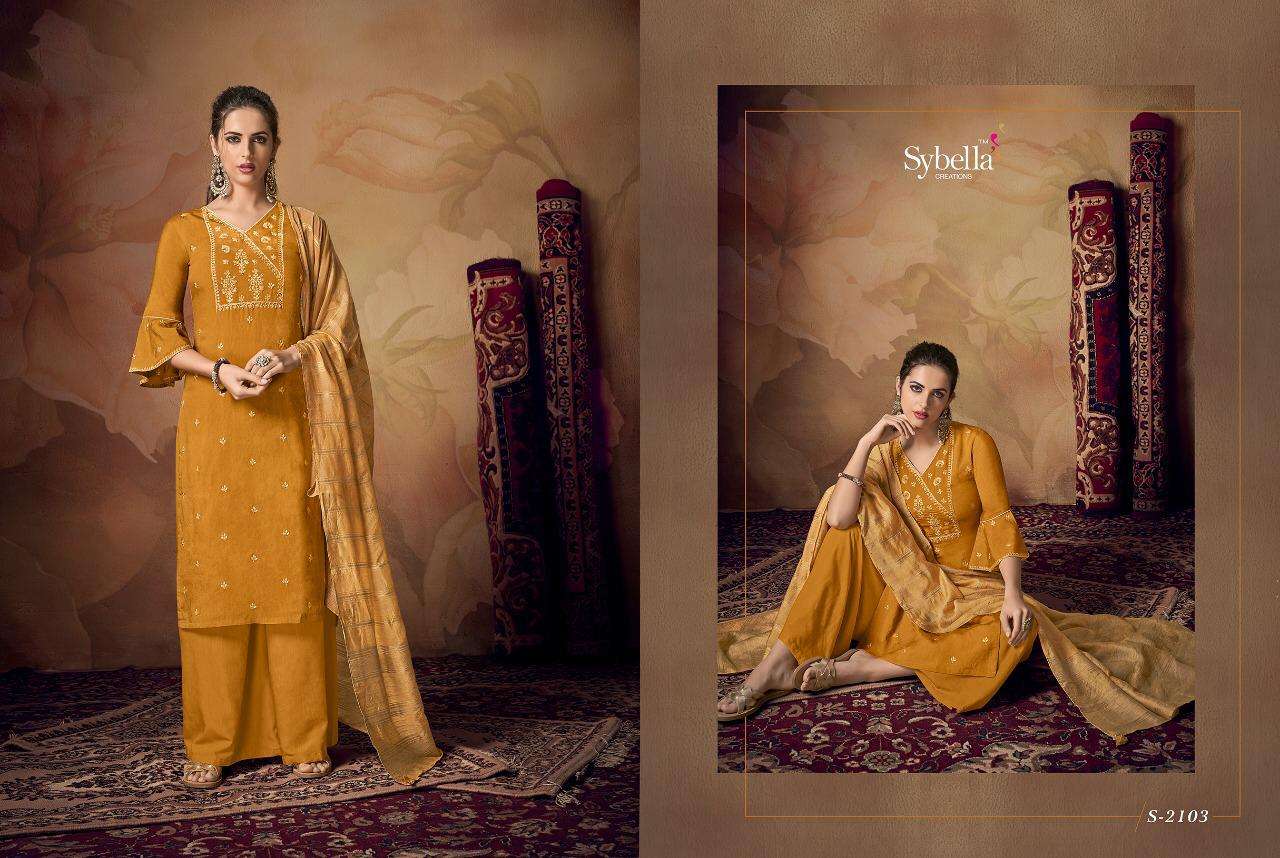 SIPHORA BY SYBELLA CREATION 2101 TO 2106 SERIES BEAUTIFUL SUITS COLORFUL STYLISH FANCY CASUAL WEAR & ETHNIC WEAR VISCOSE BANARASI EMBROIDERED DRESSES AT WHOLESALE PRICE