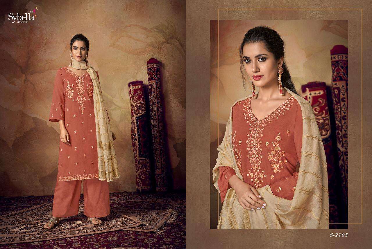 SIPHORA BY SYBELLA CREATION 2101 TO 2106 SERIES BEAUTIFUL SUITS COLORFUL STYLISH FANCY CASUAL WEAR & ETHNIC WEAR VISCOSE BANARASI EMBROIDERED DRESSES AT WHOLESALE PRICE