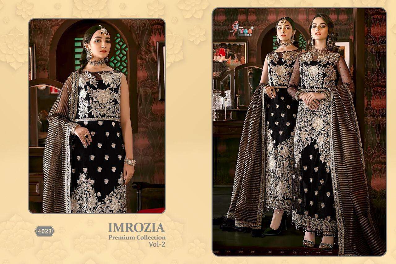 IMROZIA PREMIUM COLLECTION VOL-2 BY SHREE FABS 4021 TO 4026 SERIES BEAUTIFUL SHARARA SUITS STYLISH FANCY COLORFUL PARTY WEAR & ETHNIC WEAR FAUX GEORGETTE WITH EMBROIDERY DRESSES AT WHOLESALE PRICE