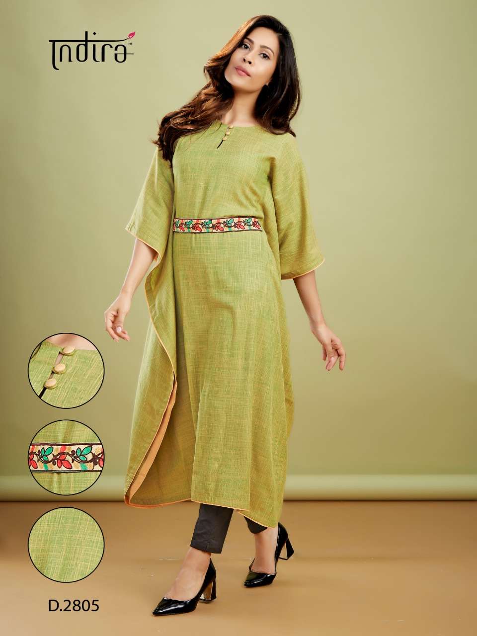 KAFTAN BY INDIRA 2801 TO 2805 SERIES STYLISH FANCY BEAUTIFUL COLORFUL CASUAL WEAR & ETHNIC WEAR TWO TONE RAYON KURTIS AT WHOLESALE PRICE