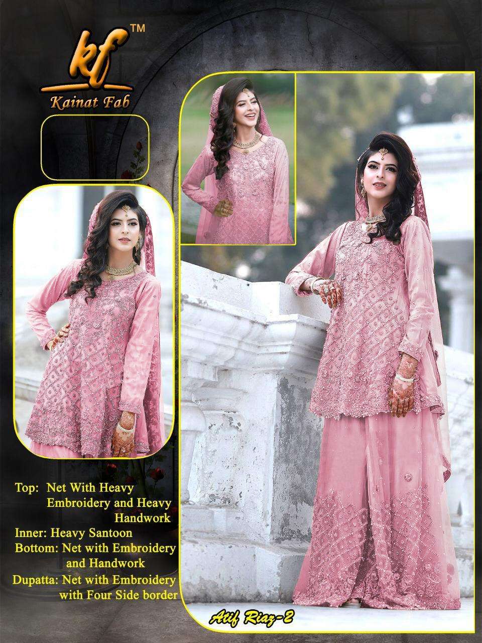 KAINAT VOL-3 BY KAINAT FAB A TO D SERIES BEAUTIFUL SHARARA SUITS STYLISH FANCY COLORFUL PARTY WEAR & ETHNIC WEAR NET WITH EMBROIDERY DRESSES AT WHOLESALE PRICE