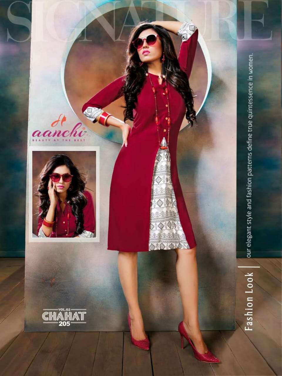 CHAHAT VOL-2 BY AANCHI 201 TO 208 SERIES STYLISH FANCY BEAUTIFUL COLORFUL CASUAL WEAR & ETHNIC WEAR RAYON PRINTED KURTIS AT WHOLESALE PRICE
