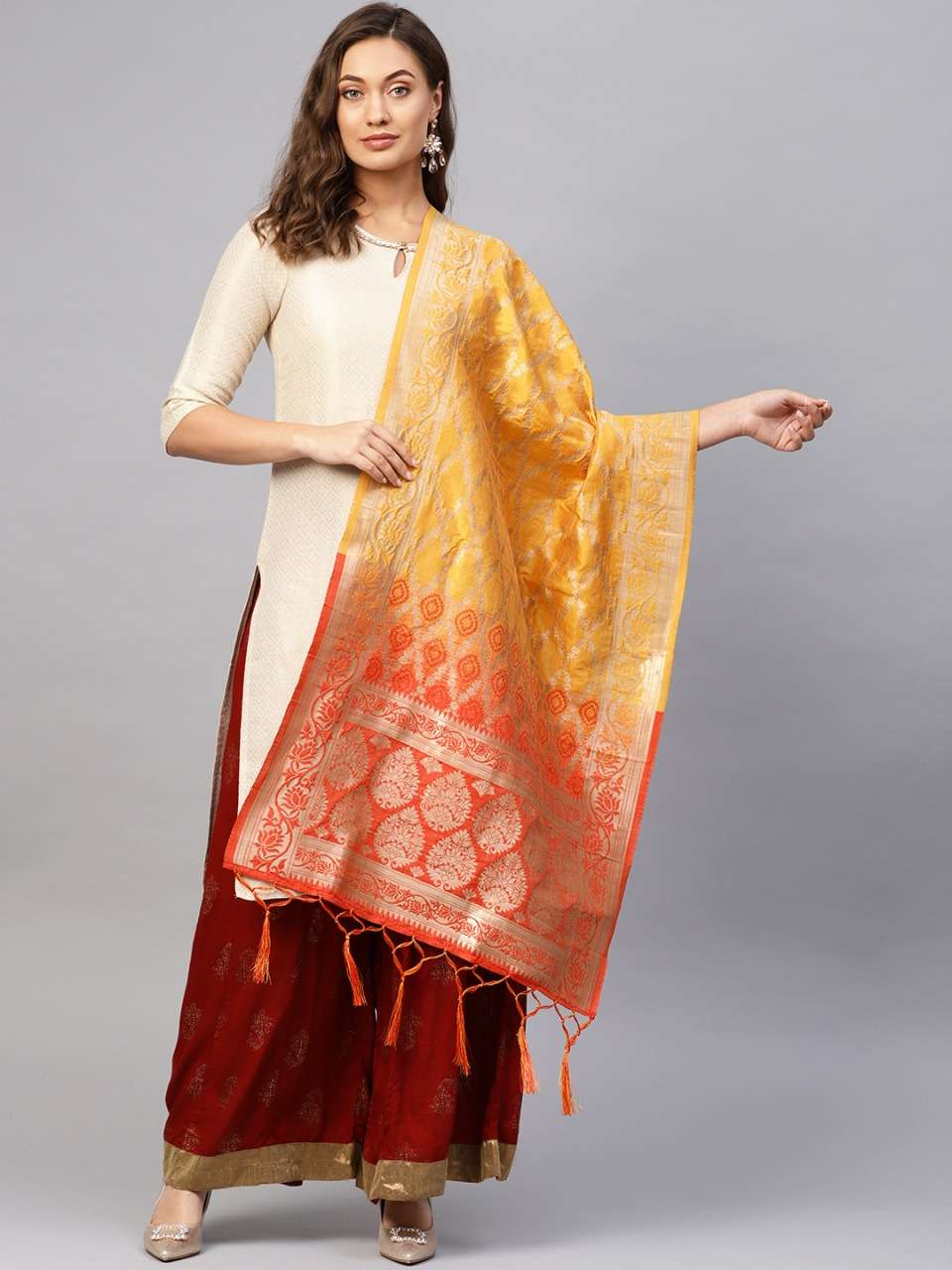 ZARIKA HIT COLOR VOL-22 BY KAAMIRI 2201 TO 2205 SERIES DESIGNER BEAUTIFUL STYLISH FANCY COLORFUL PARTY WEAR & ETHNIC WEAR BANARASI SILK ZARI WORK DUPATTA AT WHOLESALE PRICE