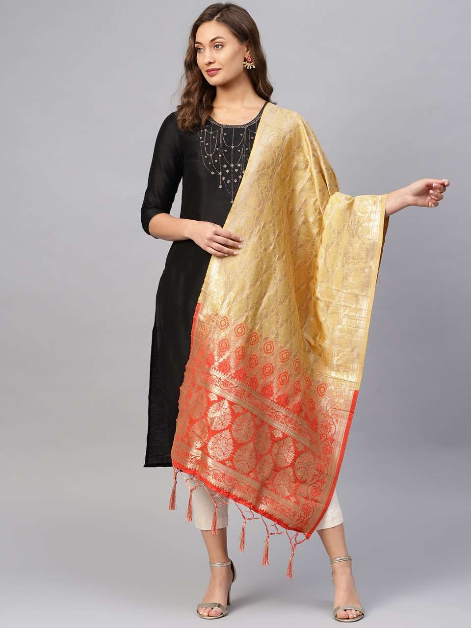 ZARIKA HIT COLOR VOL-22 BY KAAMIRI 2201 TO 2205 SERIES DESIGNER BEAUTIFUL STYLISH FANCY COLORFUL PARTY WEAR & ETHNIC WEAR BANARASI SILK ZARI WORK DUPATTA AT WHOLESALE PRICE