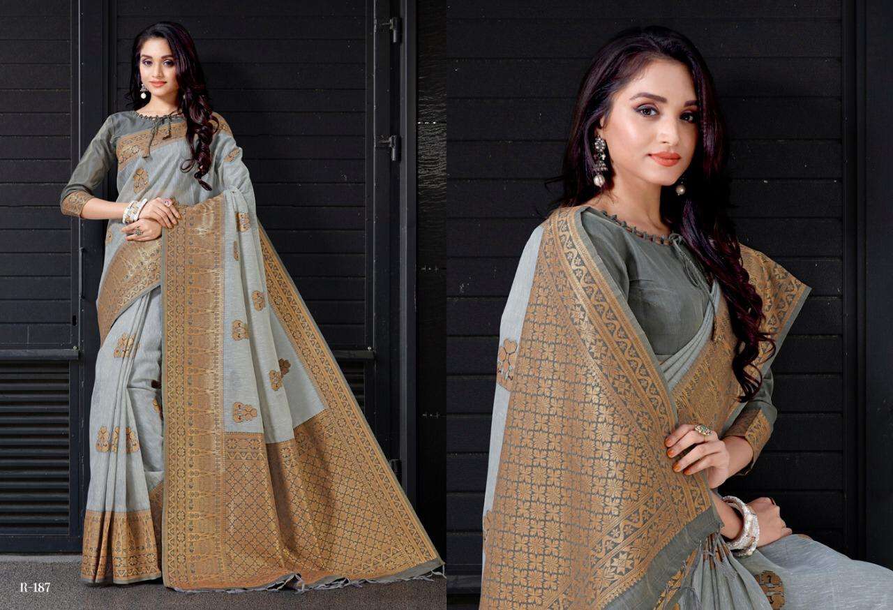 SHRAVYA BY AURA INDIAN TRADITIONAL WEAR COLLECTION BEAUTIFUL STYLISH FANCY COLORFUL PARTY WEAR & OCCASIONAL WEAR PURE SOFT COTTON WEAVING SAREES AT WHOLESALE PRICE