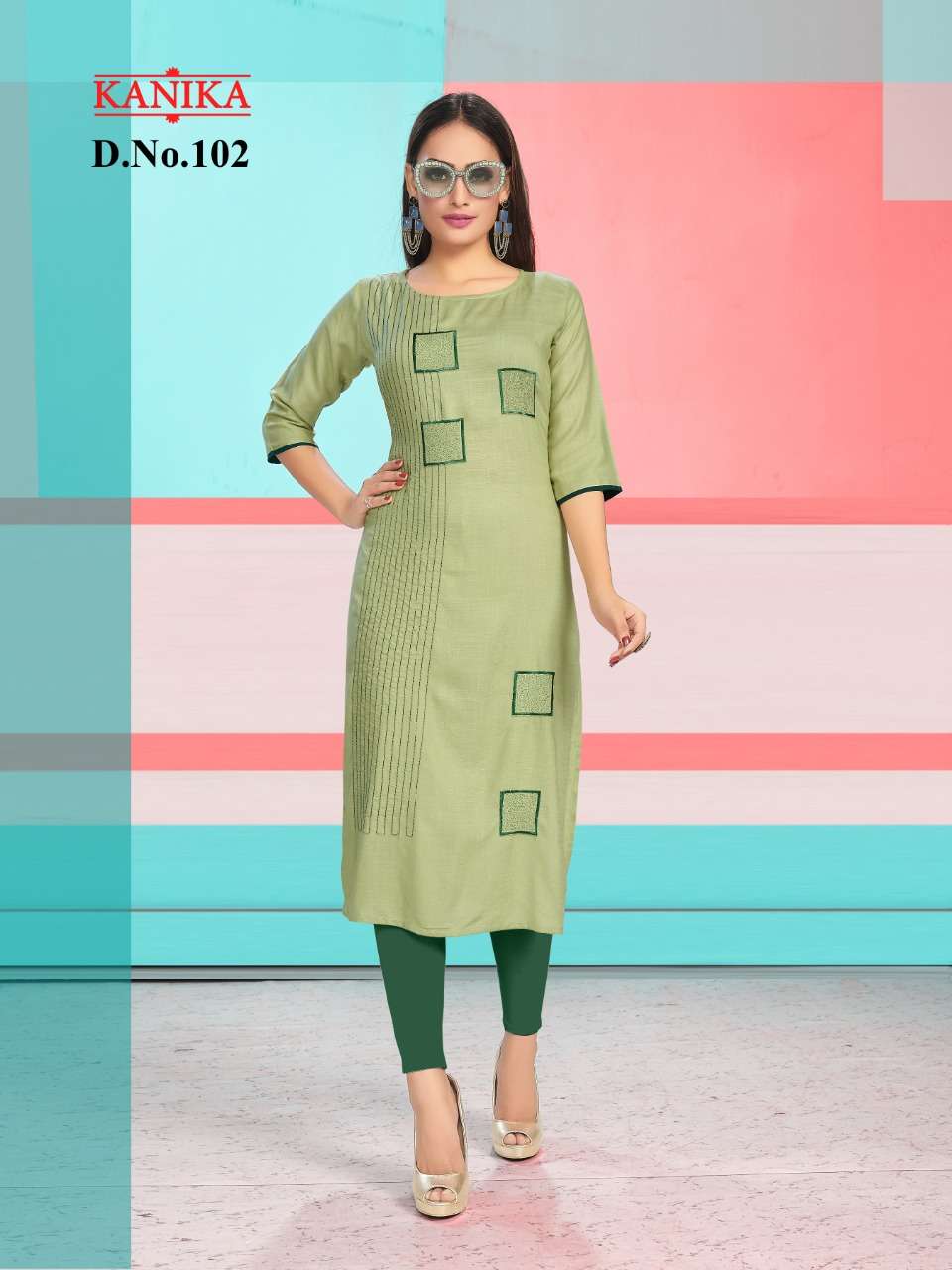 ANERI VOL-1 BY KANIKA 101 TO 108 SERIES STYLISH FANCY BEAUTIFUL COLORFUL CASUAL WEAR & ETHNIC WEAR RAYON SLUB EMBROIDERED KURTIS AT WHOLESALE PRICE