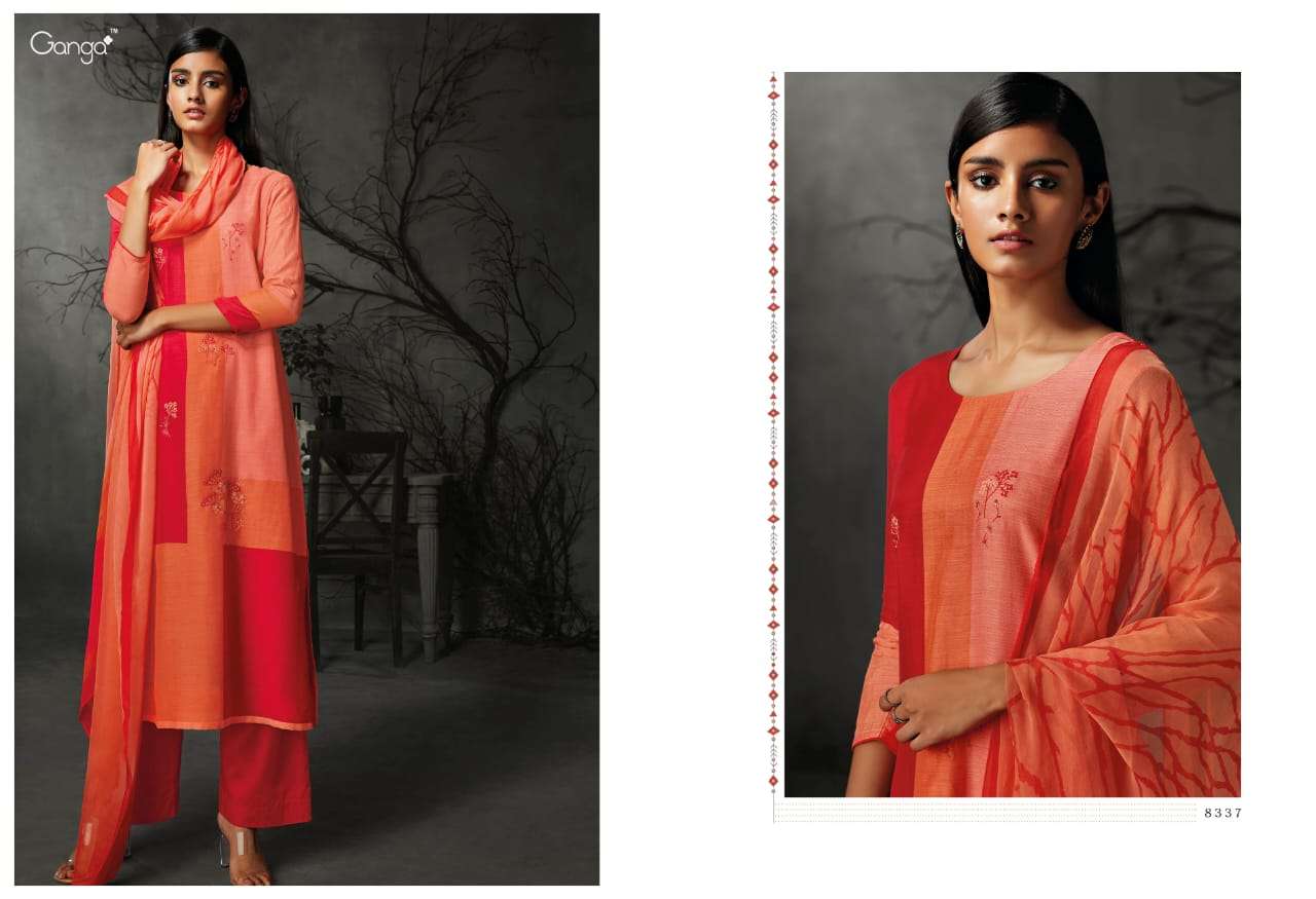AVISA BY GANGA FASHION 8331 TO 8339 SERIES BEAUTIFUL STYLISH FANCY COLORFUL CASUAL WEAR & ETHNIC WEAR PURE BEMBERG COTTON SILK PRINTED DRESSES AT WHOLESALE PRICE