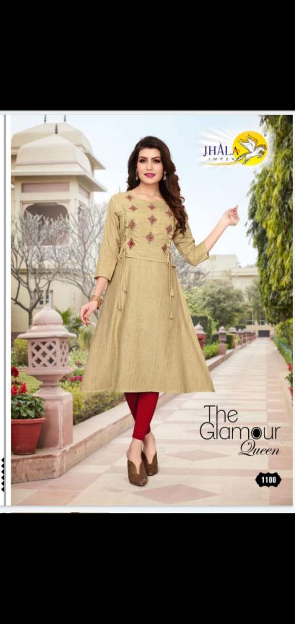 IMPEX BY JHALA 1100 TO 1106 SERIES BEAUTIFUL COLORFUL STYLISH FANCY CASUAL WEAR & ETHNIC WEAR & READY TO WEAR 14 KG VISCOSE RAYON KURTIS AT WHOLESALE PRICE