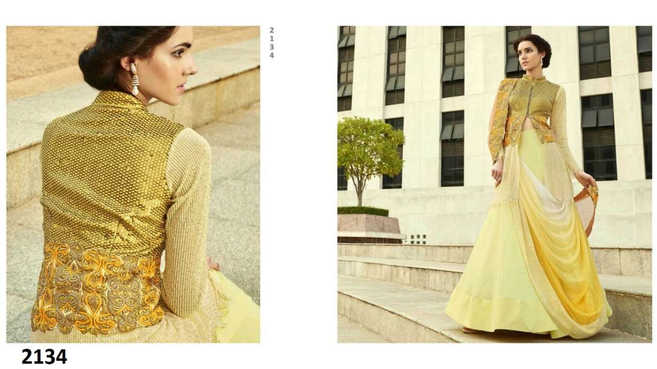 ELEGANCE NX BY KHWAAB INDIAN DESIGNER TRADITIONAL WEAR COLLECTION BEAUTIFUL STYLISH FANCY COLORFUL PARTY WEAR & OCCASIONAL WEAR PURE GEORGETTE/SILK LEHENGAS AT WHOLESALE PRICE