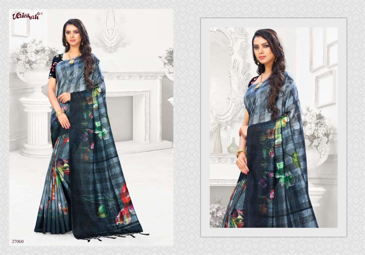 MILTON CHECKS BY VAISHALI FASHION 27051 TO 27064 SERIES INDIAN TRADITIONAL WEAR COLLECTION BEAUTIFUL STYLISH FANCY COLORFUL PARTY WEAR & OCCASIONAL WEAR COTTON DIGITAL PRINTED SAREES AT WHOLESALE PRICE