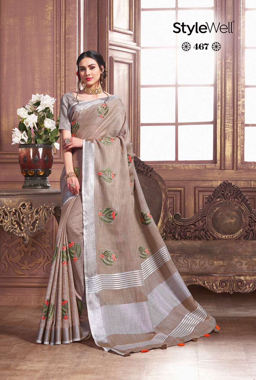 KAVYA VOL-2 BY STYLEWELL 461 TO 467 SERIES INDIAN TRADITIONAL WEAR COLLECTION BEAUTIFUL STYLISH FANCY COLORFUL PARTY WEAR & OCCASIONAL WEAR FANCY SAREES AT WHOLESALE PRICE