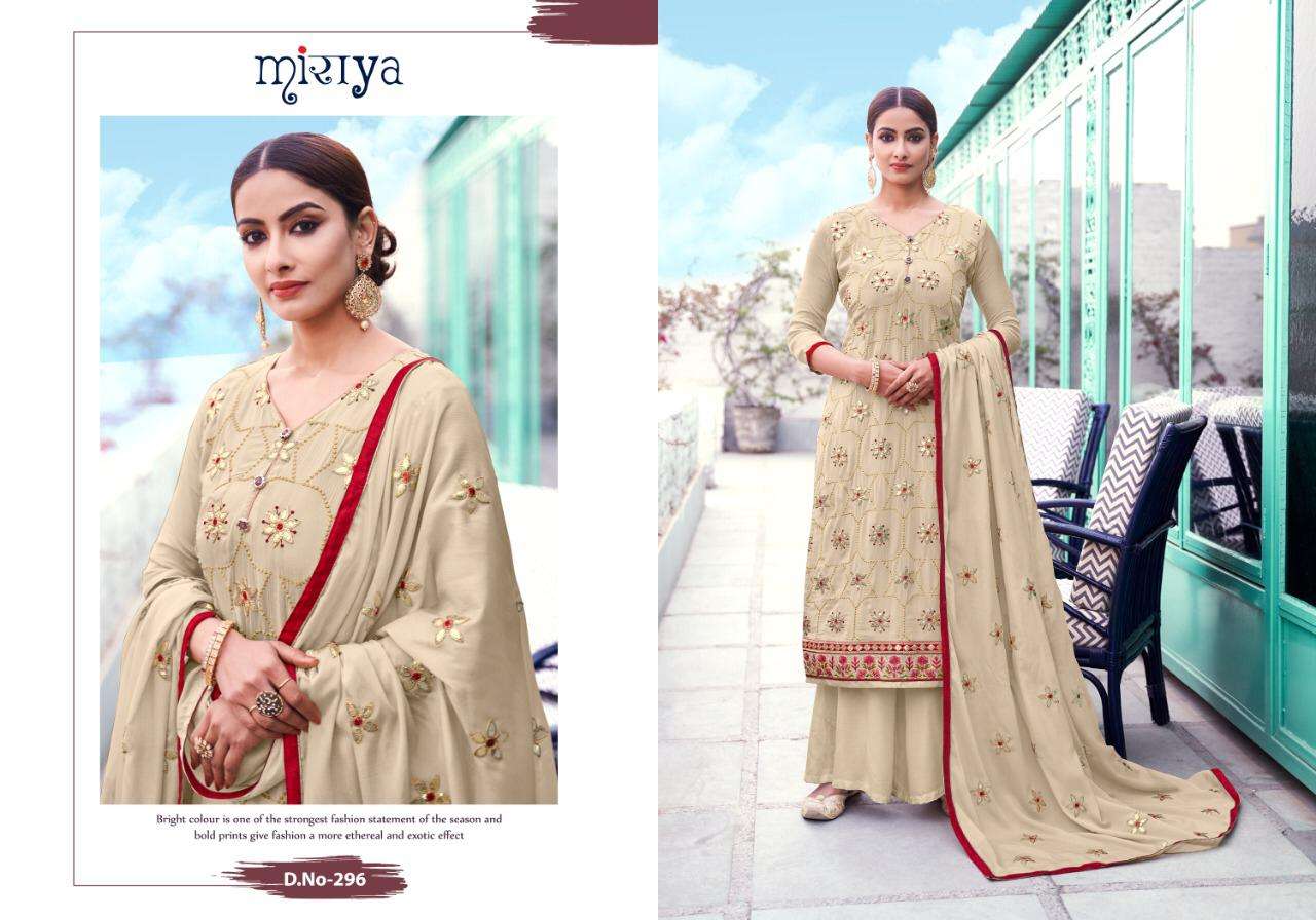 MIRAYA VOL-13 BY ALOK SUITS 291 TO 296 SERIES BEAUTIFUL STYLISH SHARARA SUITS FANCY COLORFUL CASUAL WEAR & ETHNIC WEAR & READY TO WEAR CHINON WITH GOTA WORK DRESSES AT WHOLESALE PRICE