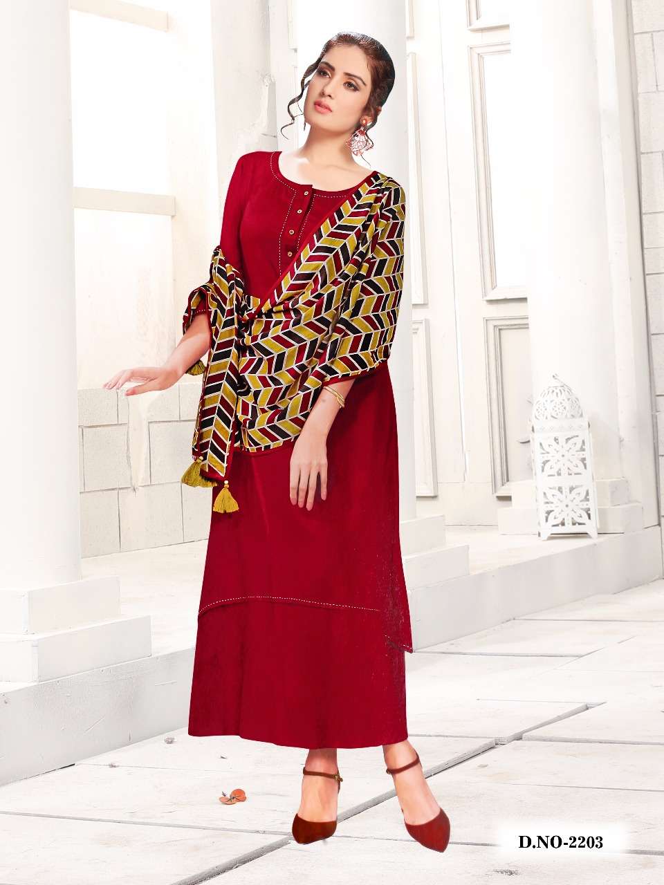 CHIGI WIGI BY KHAYYIRA 2201 TO 2206 SERIES STYLISH FANCY BEAUTIFUL COLORFUL CASUAL WEAR & ETHNIC WEAR RAYON COTTON 14 KG  KURTIS AT WHOLESALE PRICE