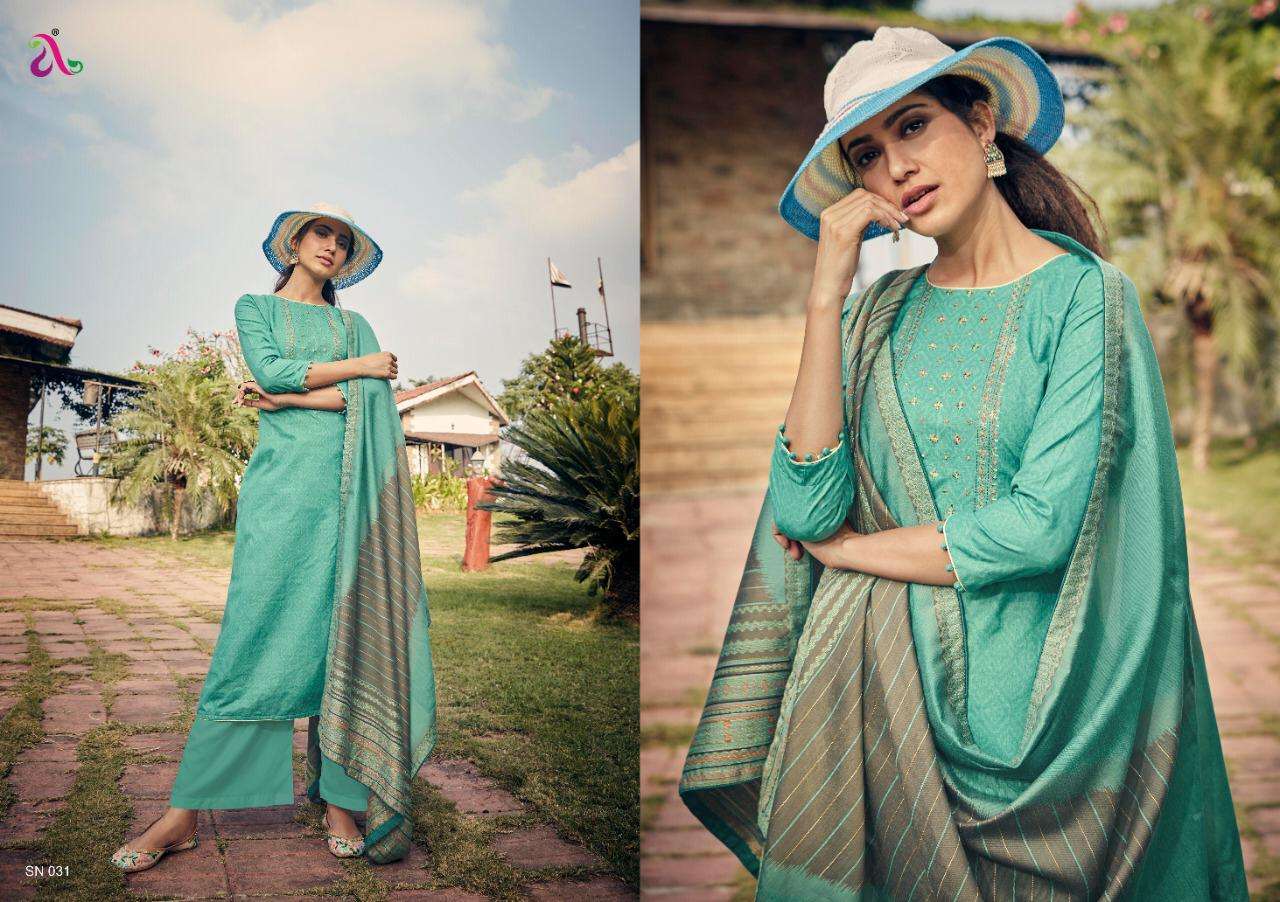 ANNABEL BY ANGROOP PLUS 027 TO 032 SERIES BEAUTIFUL STYLISH FANCY COLORFUL CASUAL WEAR & ETHNIC WEAR PURE JAM COTTON SATIN PRINTED DRESSES AT WHOLESALE PRICE