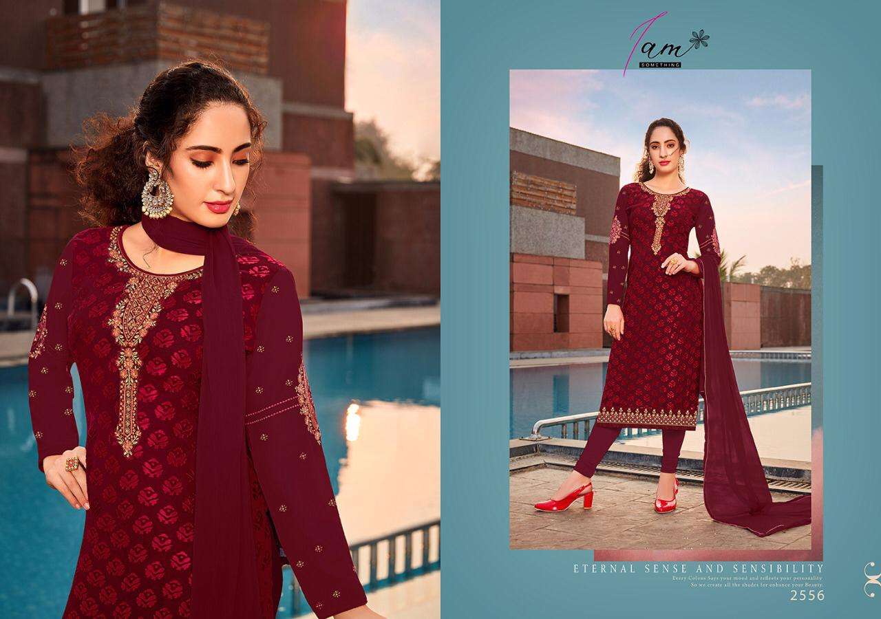 AAYESHA VOL-8 BY I AM SOMETHING 2556 TO 2561 SERIES BEAUTIFUL STYLISH FANCY COLORFUL CASUAL WEAR & ETHNIC WEAR BRASSO WITH GEORGETTE DRESSES AT WHOLESALE PRICE