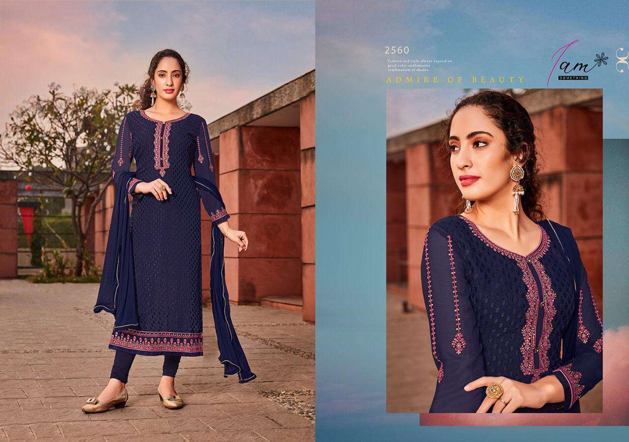 AAYESHA VOL-8 BY I AM SOMETHING 2556 TO 2561 SERIES BEAUTIFUL STYLISH FANCY COLORFUL CASUAL WEAR & ETHNIC WEAR BRASSO WITH GEORGETTE DRESSES AT WHOLESALE PRICE