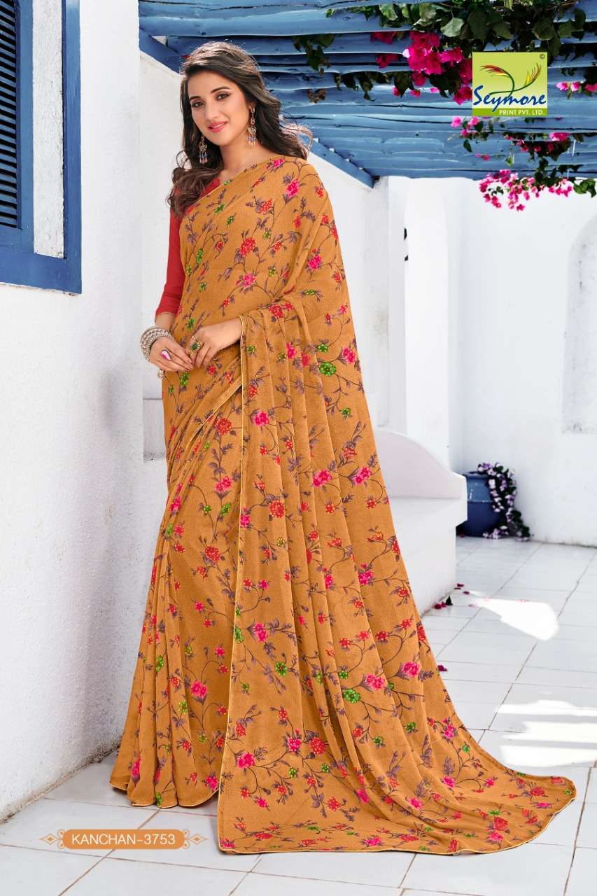 KANCHAN VOL-9 PART 2 BY SEYMORE PRINTS 3747 TO 3556 SERIES INDIAN TRADITIONAL WEAR COLLECTION BEAUTIFUL STYLISH FANCY COLORFUL PARTY WEAR & OCCASIONAL WEAR FANCY PRINTED SAREES AT WHOLESALE PRICE