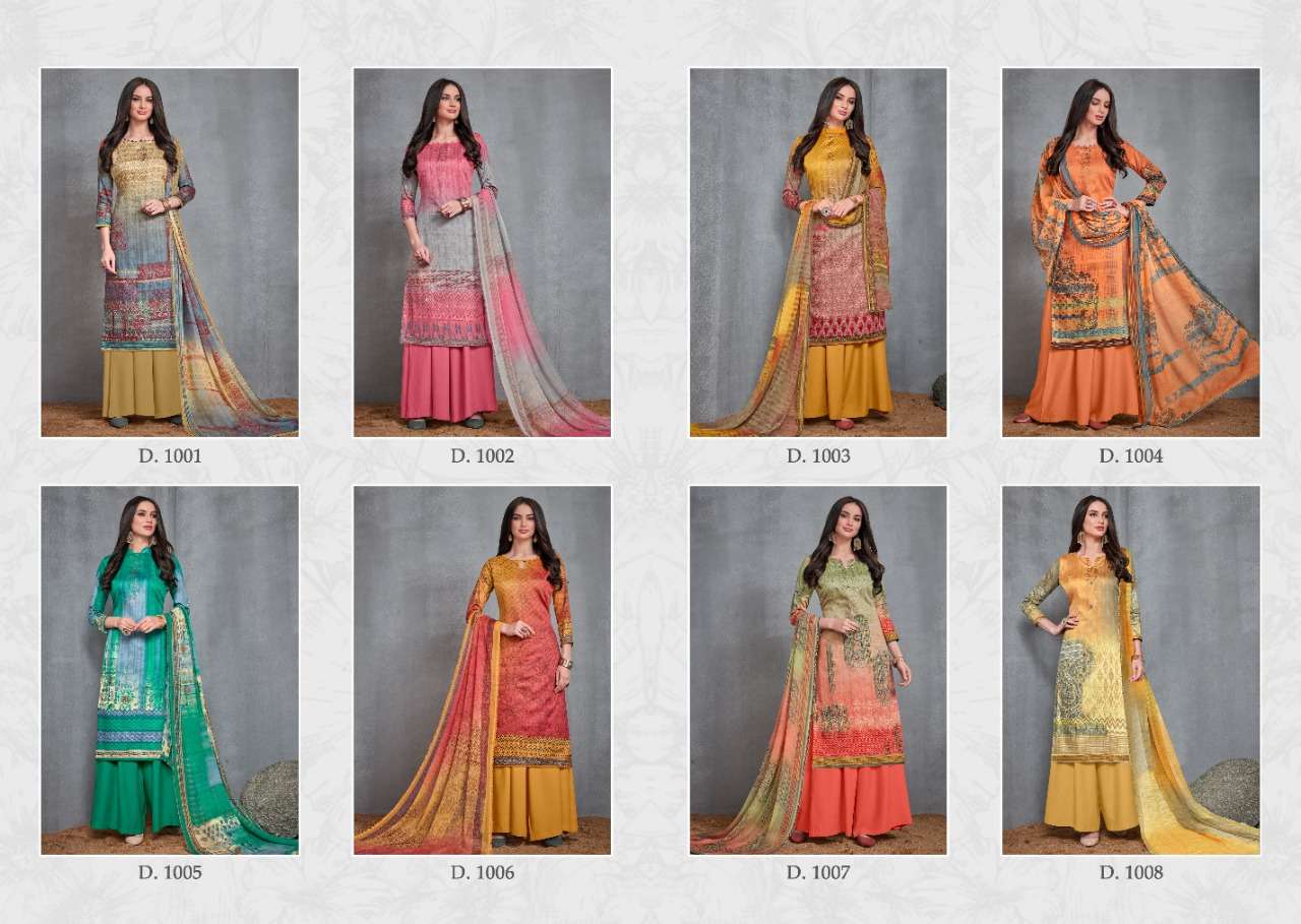 ZARA BY RANI PRINT 1001 TO 1008 SERIES BEAUTIFUL STYLISH SHARARA SUITS FANCY COLORFUL CASUAL WEAR & ETHNIC WEAR & READY TO WEAR JAM SATIN DIGITAL PRINTED DRESSES AT WHOLESALE PRICE